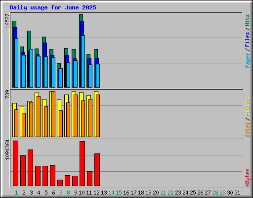 Daily usage for June 2025