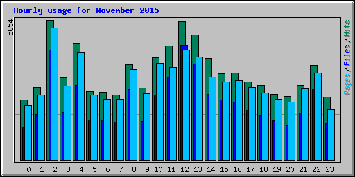 Hourly usage for November 2015