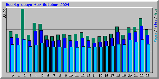 Hourly usage for October 2024