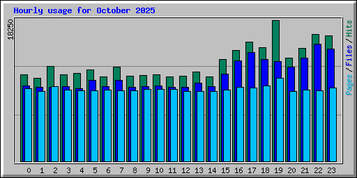 Hourly usage for October 2025