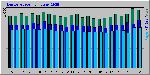Hourly usage for June 2026